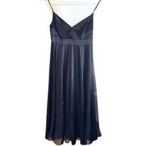 Diane von Furstenberg Black Silk Dress - A-Line Spaghetti Strap Dress – Sz 0